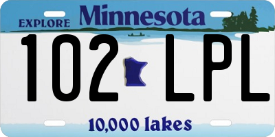 MN license plate 102LPL
