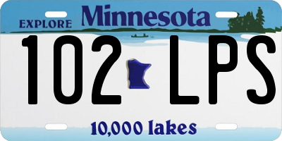 MN license plate 102LPS