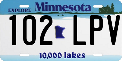 MN license plate 102LPV