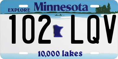 MN license plate 102LQV