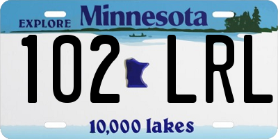 MN license plate 102LRL