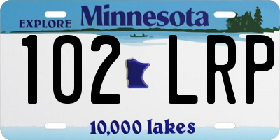MN license plate 102LRP