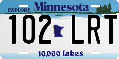 MN license plate 102LRT