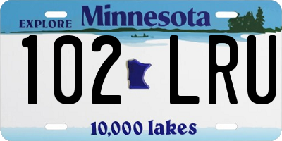 MN license plate 102LRU