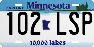 MN license plate 102LSP