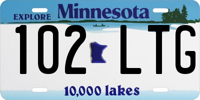MN license plate 102LTG