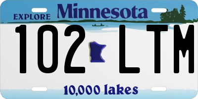 MN license plate 102LTM