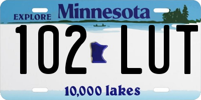 MN license plate 102LUT