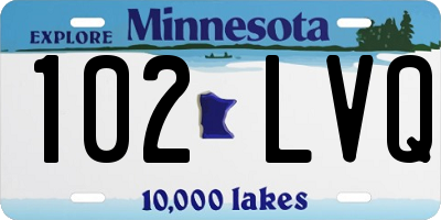 MN license plate 102LVQ