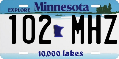 MN license plate 102MHZ
