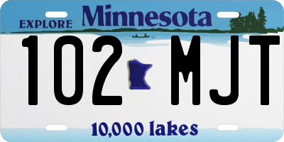 MN license plate 102MJT
