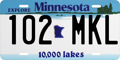 MN license plate 102MKL