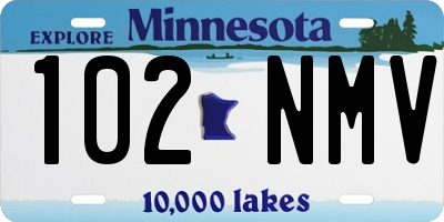 MN license plate 102NMV