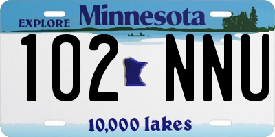 MN license plate 102NNU