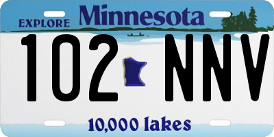 MN license plate 102NNV