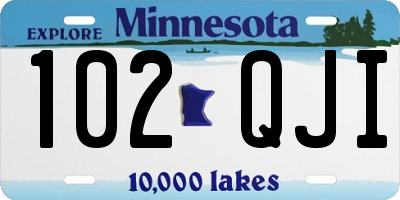 MN license plate 102QJI