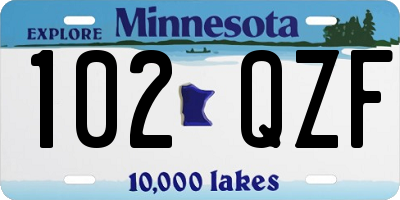 MN license plate 102QZF