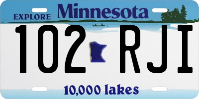 MN license plate 102RJI