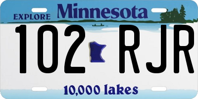 MN license plate 102RJR