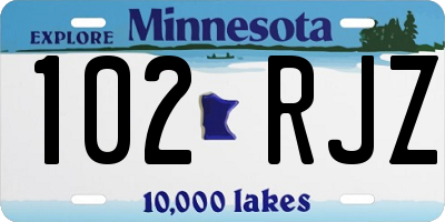 MN license plate 102RJZ