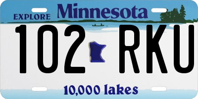 MN license plate 102RKU