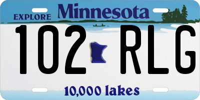 MN license plate 102RLG