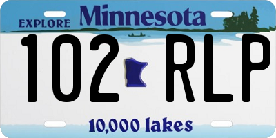 MN license plate 102RLP