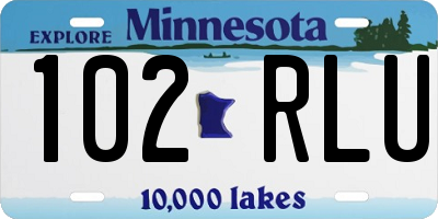 MN license plate 102RLU