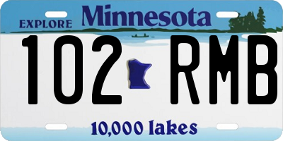 MN license plate 102RMB