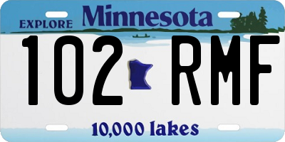 MN license plate 102RMF