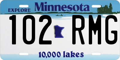 MN license plate 102RMG