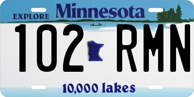 MN license plate 102RMN