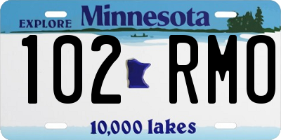 MN license plate 102RMO
