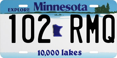MN license plate 102RMQ