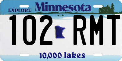 MN license plate 102RMT