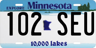 MN license plate 102SEU