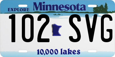 MN license plate 102SVG