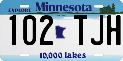 MN license plate 102TJH