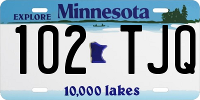 MN license plate 102TJQ