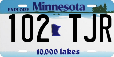 MN license plate 102TJR
