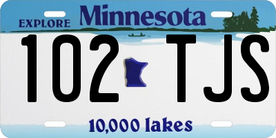 MN license plate 102TJS
