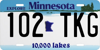 MN license plate 102TKG