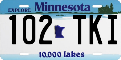 MN license plate 102TKI