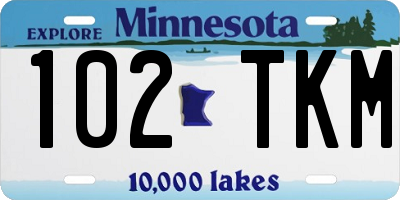 MN license plate 102TKM