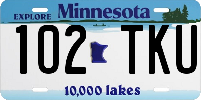 MN license plate 102TKU