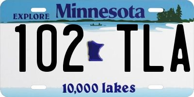 MN license plate 102TLA