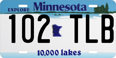 MN license plate 102TLB