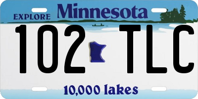 MN license plate 102TLC