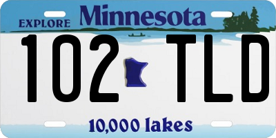 MN license plate 102TLD