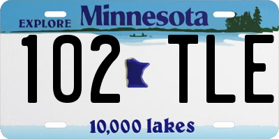MN license plate 102TLE